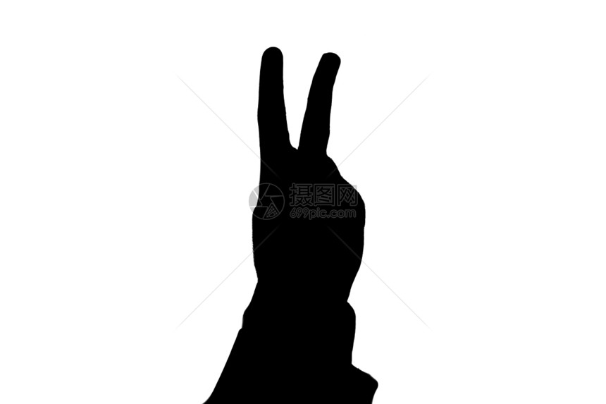 男性手 两根手指黑色白色插图数字男人棕榈图片