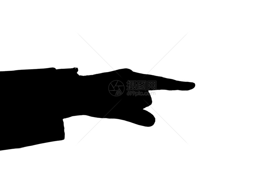 男人的手表示黑色数字手指插图白色图片
