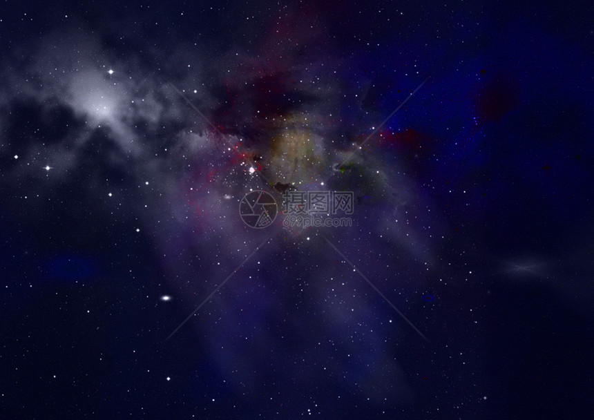 在空间和星云的星域勘探气体纺纱科学渲染星座场地活力天文学敬畏图片