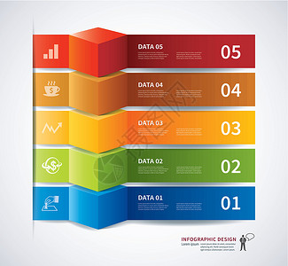 3d 信息图表标签数据横幅背景图片