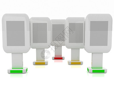 垂直光滑的广告牌 白色背景上的 3d 插图框架销售量营销商业市场广告民众海报帆布推介会背景图片