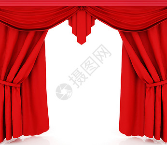 红窗帘音乐会织物展览绳索奢华名声戏剧装饰入口风格背景图片
