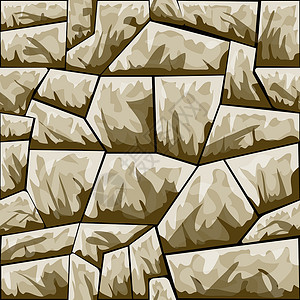 岩石图案无缝结构图案鹅卵石壁纸墙纸棕色水泥艺术建筑学乡村背景材料插画