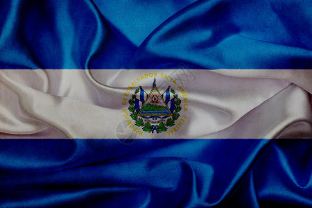 萨尔瓦多手挥旗帜的旗子背景图片
