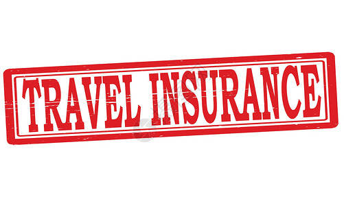 旅行旅行保险政策航程墨水橡皮矩形条款红色白色旅游插画