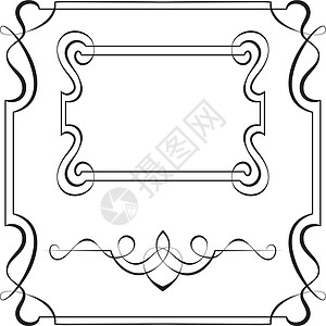 设置设计矢量框架排版黑色菜单边界漩涡插图卡片标签装饰品艺术背景图片