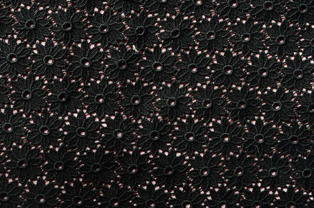 带织物花边花朵材料黑色奢华粉色缝纫背景图片