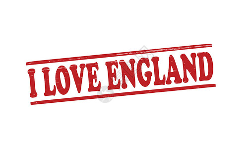我爱爱英格兰矩形感情机构墨水恋爱关系橡皮爱情故事红色背景图片