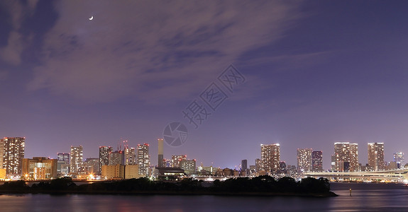 Odaiba 东京市风景市中心建筑天空公园景观场景商业城市摩天大楼旅行背景图片
