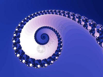 蓝色分形螺旋曲线艺术优美创造力绘画插图电脑背景图片
