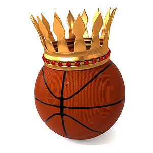 篮球和金冠背景图片