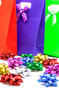 礼品袋念日紫色红色绿色活动庆祝惊喜展示庆典环形背景图片