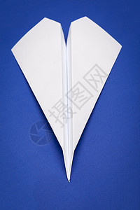 纸纸机折纸旅行运输折叠商业空气翅膀乐趣蓝色飞机背景图片