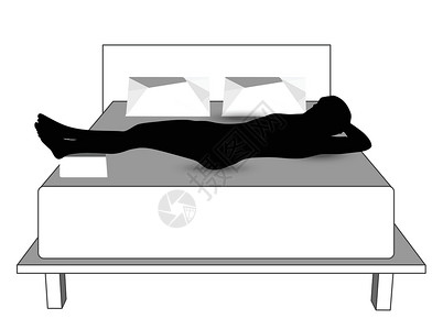 一家四口床上脚一个男人在床上的脚影阴影矢量黑色失眠草图睡眠房子插图艺术男人插画