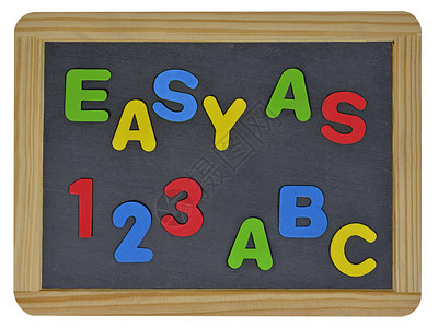 简单到123本ABC写在儿童学校的表格上背景图片