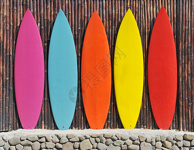 彩色冲浪板背景图片