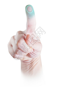 手指指针女性手腕手势男人棕榈动作注意力成人女士展示背景图片