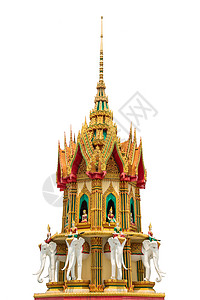 以大象头戴的泰国土塔装饰背景图片
