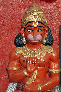 印度教猴神像背景图片