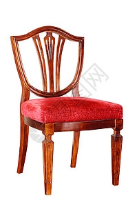 木制椅子沙发软垫红色家具装饰木头织物风格枕头座位背景图片