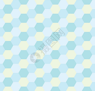 多彩多姿的六边形几何无缝背景蓝色织物纺织品墙纸插图装饰品白色几何学背景图片