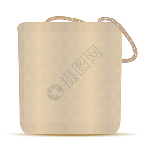 棕色帆布杂草袋对象购物袋子零售手提包手提袋杂货袋面包购物袋棕色插画