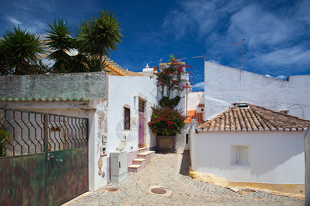 葡萄牙阿尔格雷夫地区拉各斯典型建筑结构背景