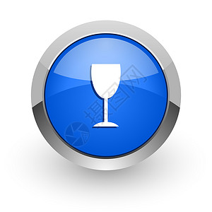 蓝色酒精蓝光网图标玻璃香槟网络合金互联网按钮餐厅圆圈店铺商业背景图片