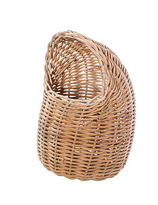 编织篮子野餐棕色手工柳条白色工艺木头圆形礼物背景图片