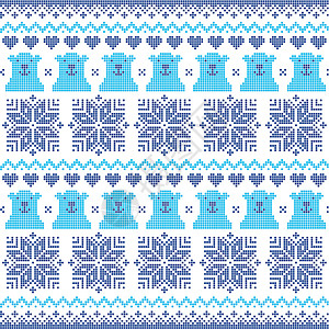 冬季 圣诞海军蓝蓝色的无缝与北极熊混合模式背景图片