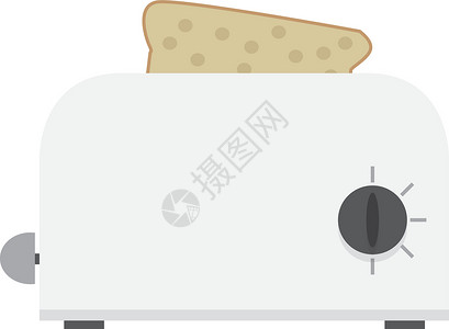 烤面包机矢量插图背景图片
