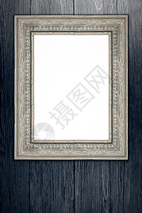 旧图片框材料白色房间绘画染料木板硬木墙纸框架艺术背景图片