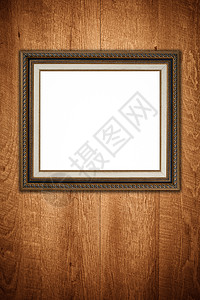 旧图片框木材艺术染料墙纸木工控制板木板白色照片框架背景图片