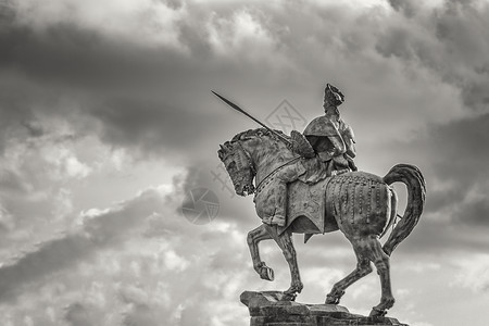 骑马的拉斯马康农神像雕像历史遗产高清图片