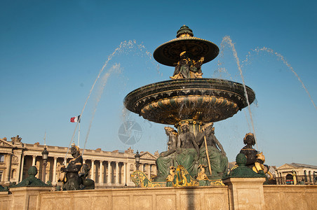 海王星喷泉美丽的雕像高清图片