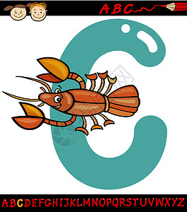 c 用于龙虾漫画插图背景图片