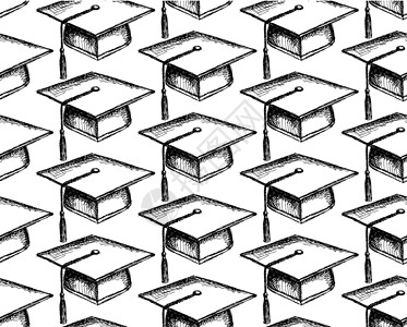 方块画Sletch 毕业上限成就绘画大学教育知识雕刻帽子学习草图插图插画