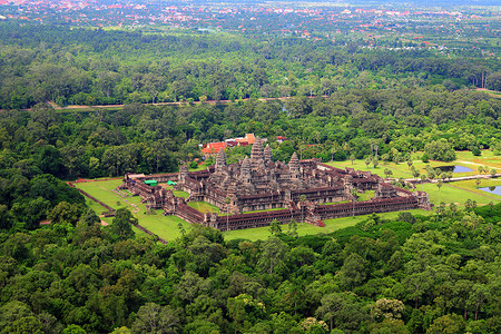 Angkor Wat这个城市拥有一座寺庙世界遗产 Siem 收割柬埔寨的城市王国古城奇迹高棉语古屋景观神庙佛教徒高棉文化图片