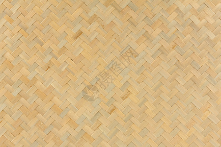 土生土长的泰国式竹子编织木头材料木质黄色棕色风格艺术热带植物墙纸背景图片