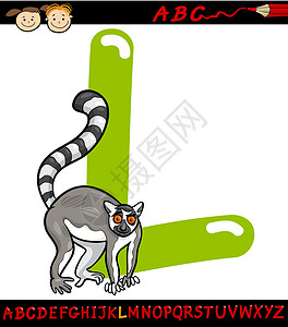 lemur 卡通插图背景图片