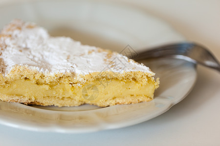 Custard 蛋糕烘烤麸质脆皮柠檬补习班面糊面包爱好馅饼甜点背景图片