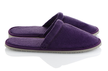 紫色拖鞋家居用品紫色的高清图片