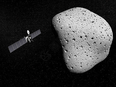 罗塞塔探测器和彗星673D高清图片