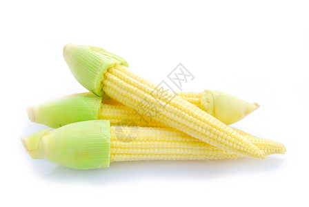 婴儿玉米或小玉米黄色白背蔬菜发芽食物背景图片