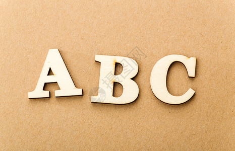 ABC字体ABC 的木制文本背景