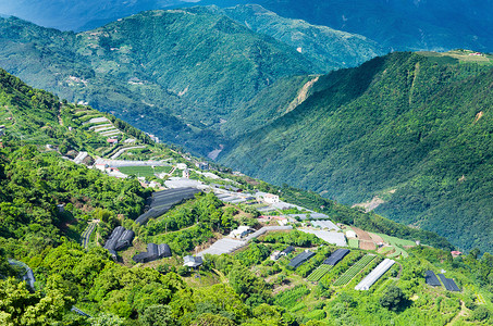 清境農場台湾农场收成晴天天空清境农田牧场农村爬坡季节草原背景