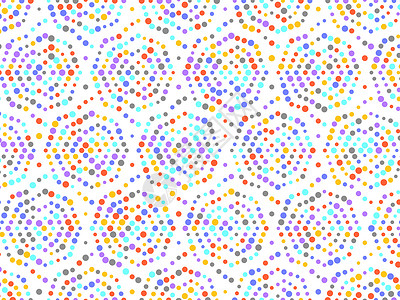 Polka 圆点螺旋模式 红色黄色灰色紫蓝色蓝圈背景