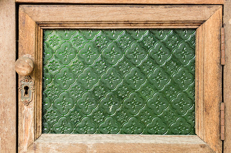 树窗的玻璃纹理绿色恒星图案工作表背景图片