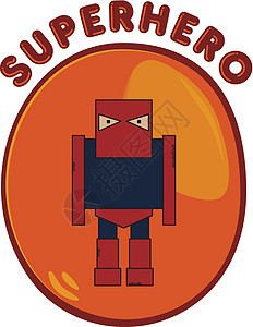 超级卡通英雄人物卡通片化身救主帮助男人插图男性男生超级英雄漫画背景图片