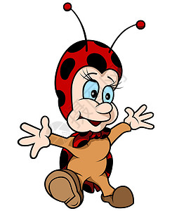欢乐的Ladybug背景图片
